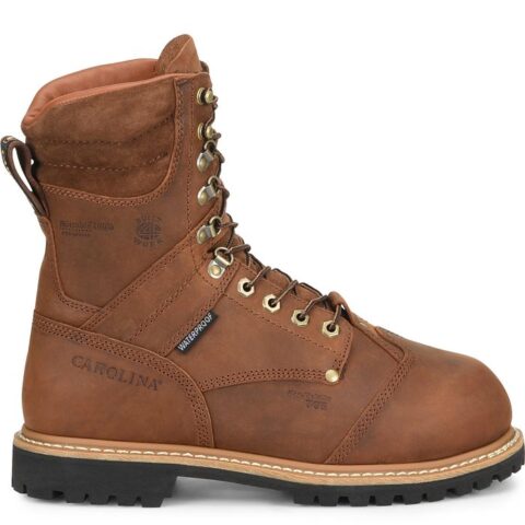 Mens Safety Boots Steel Toe Cap Ankle Leather Brown